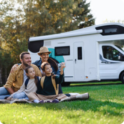 Family on Caravan Holiday